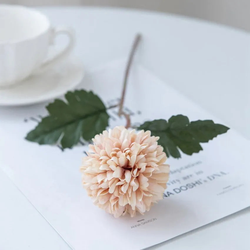 Silk Ball Chrysanthemum Artificial Flowers – Wedding & Home Décor Artificial Silk Flowers Axl color 2 2 pcs