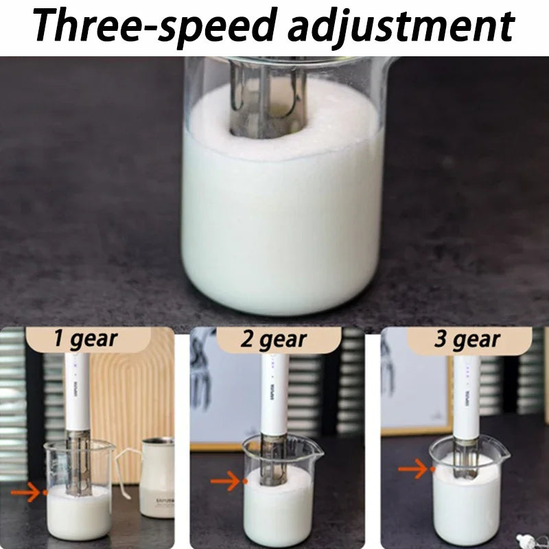 Portable Rechargeable Electric Milk Frother & Foam Maker Electric Milk Frother Axl