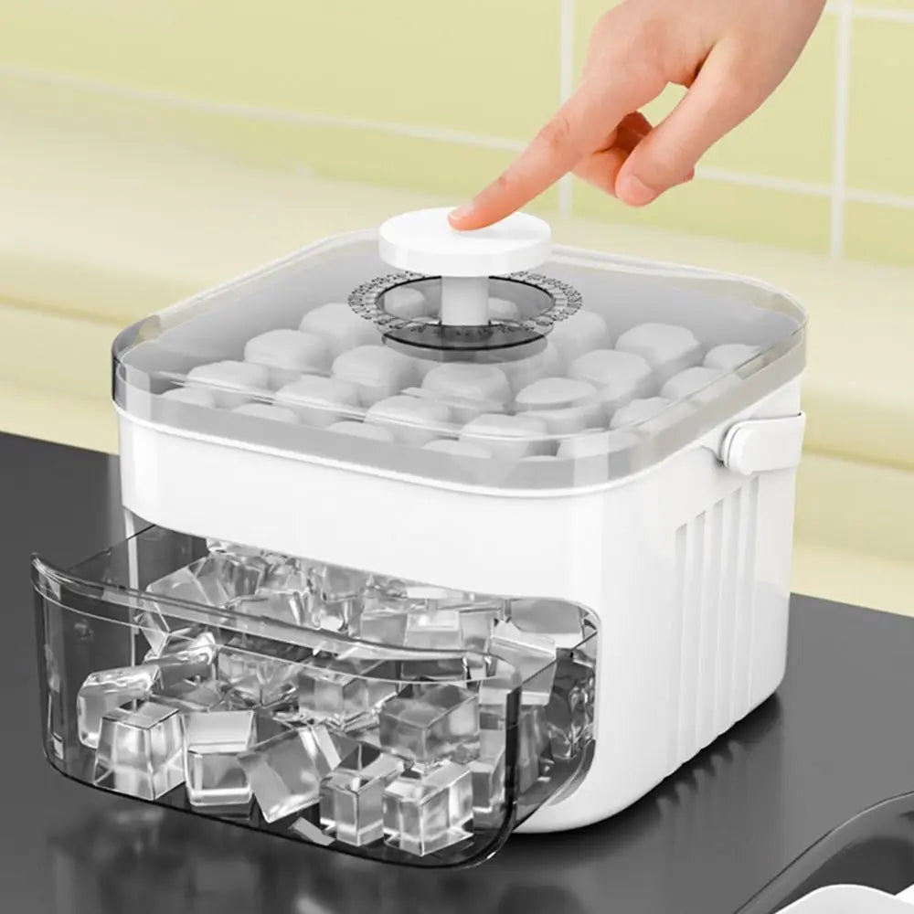 50-Grid Ice Cube Mold – Press Type Double Layer Storage Box Ice Cube Mold Axl
