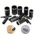 15-Piece Round Hollow Punch Set 1–15mm | Leather Die Cutter Kit Leather Punch Set Axl black