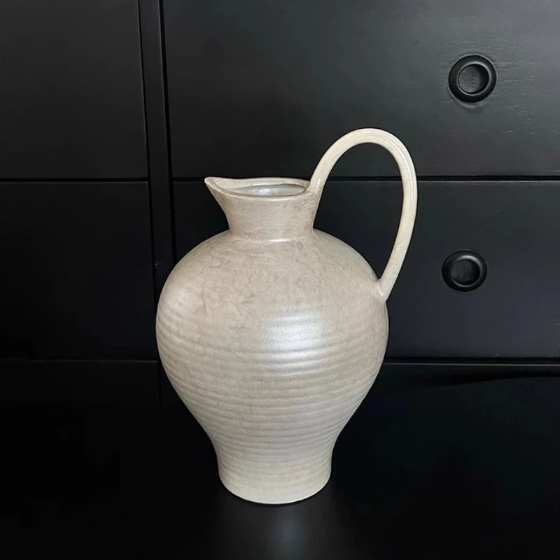 Nordic Ceramic Bud Vase Set – Wabi-Sabi Living Room Décor Ceramic Bud Vase Axl White
