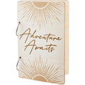 Wooden "Adventure Awaits" Loose Leaf Card & Photo Binder Wooden Card Binder Axl AECH04-18964