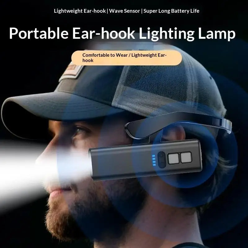 Ear-Hook LED Headlamp | Motion Sensor Hands-Free Light Ear-Hook Headlamp Axl