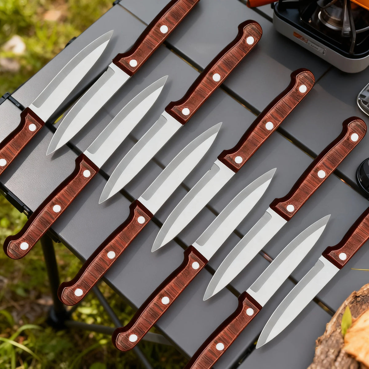 Fixed Blade Camping Knife – Stainless Steel, Plastic Handle Fixed Blade Knife Axl