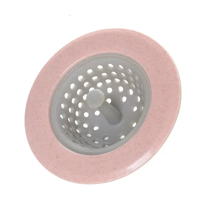 Silicone Sink Hair Filter – Anti-Clog Drain Strainer Cover Drain Hair Strainer Axl Pink-1pcs