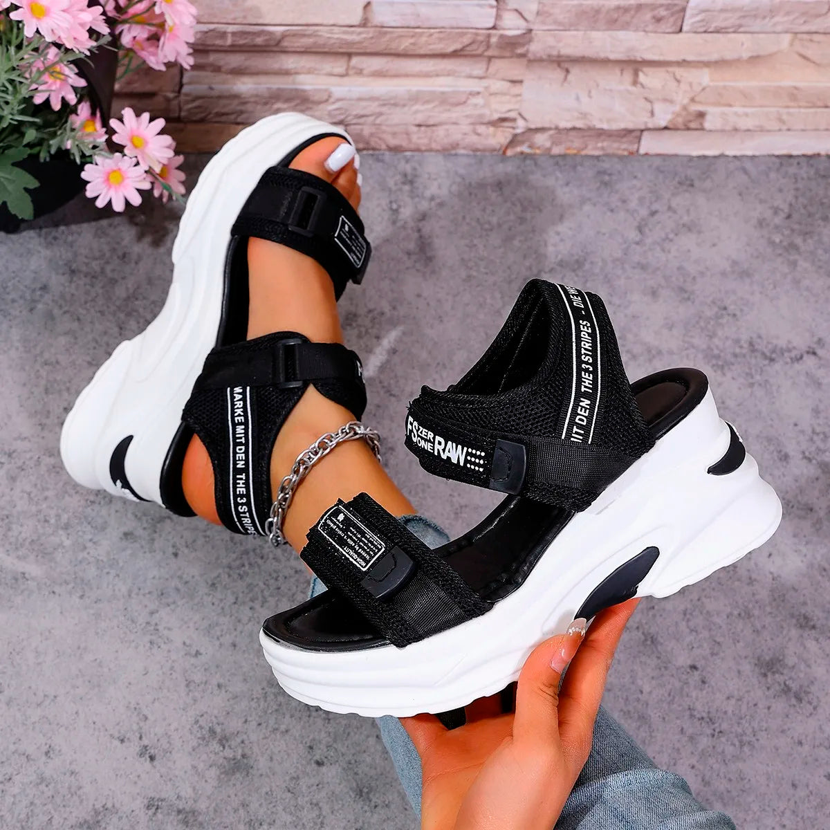 Women's Wedge Sandals – Slip-On Lightweight Beach Shoes Women's Wedge Sandals Axl