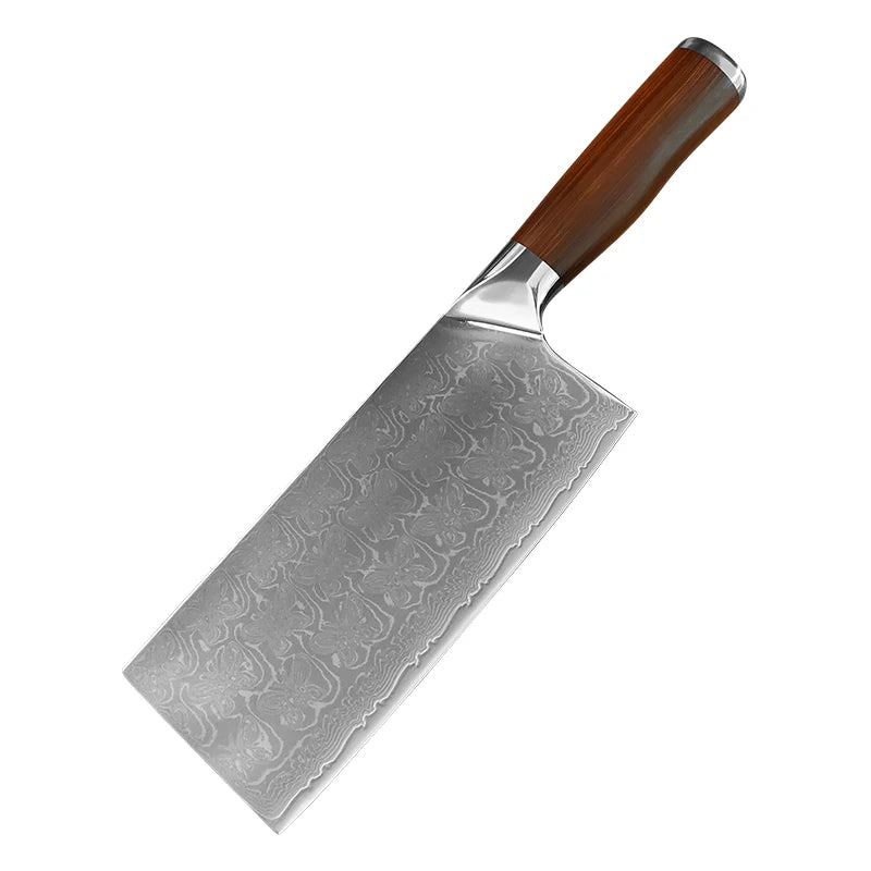 7-Inch Damascus Steel Cleaver Knife – Chinese Chef Chopper Damascus Cleaver Knife Axl cleaver knife