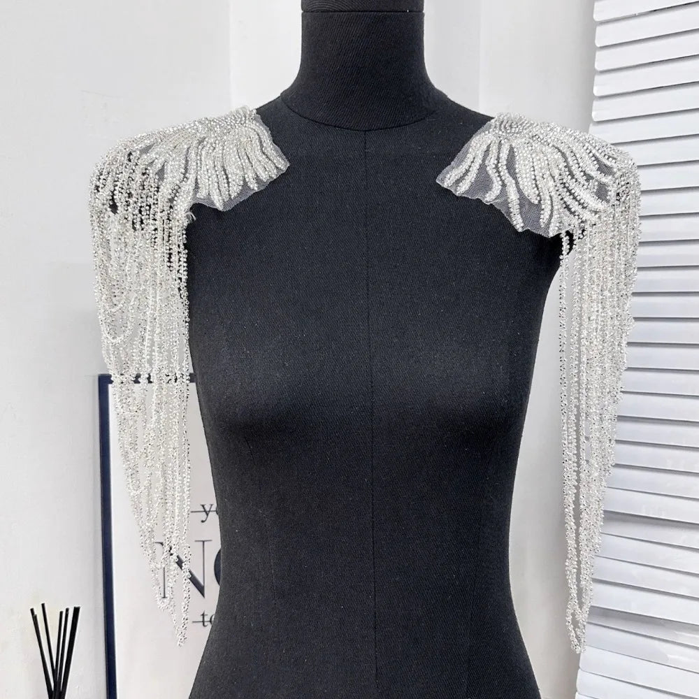 Sequin Beaded Epaulets – Cosplay Stage Costume Shoulder Wrap Costume Shoulder Epaulet Axl