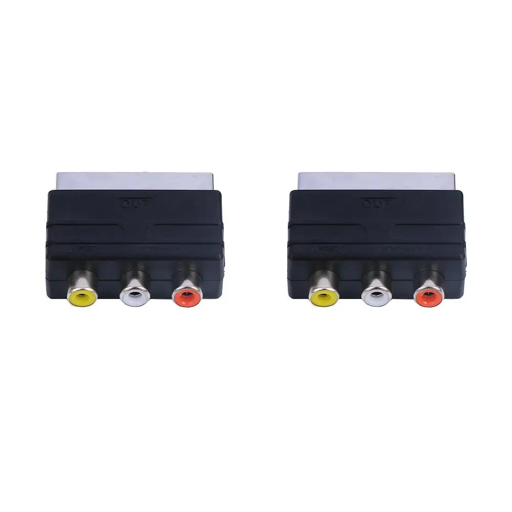 SCART Male to 3 RCA Female Adapter for TV DVD AV Converter AV Cable Adapter Axl