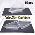 Triangle Slice Cake Clamshell Boxes – Clear Plastic 50/100/150 Pack Cake Slice Container Axl 50pcs A1