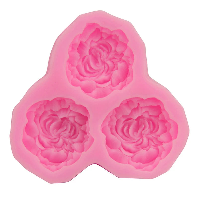 Peony Flower Silicone Mold – Fondant Cake & Cupcake Topper Cake Decorating Mold Axl
