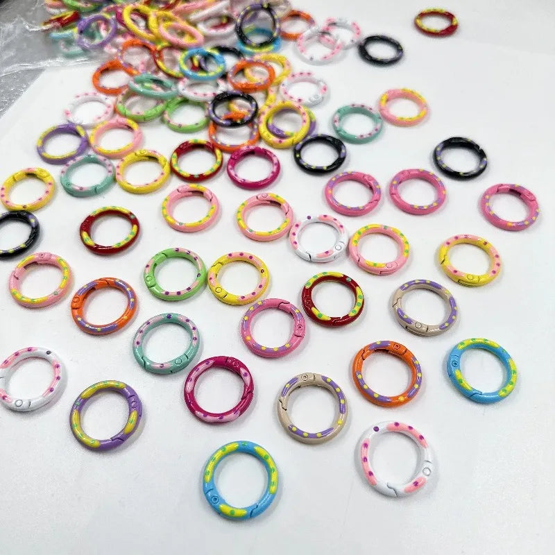 10-Pack Alloy Carabiner Keychain Spring Clasp Clips & Connectors Carabiner Clip Set Axl