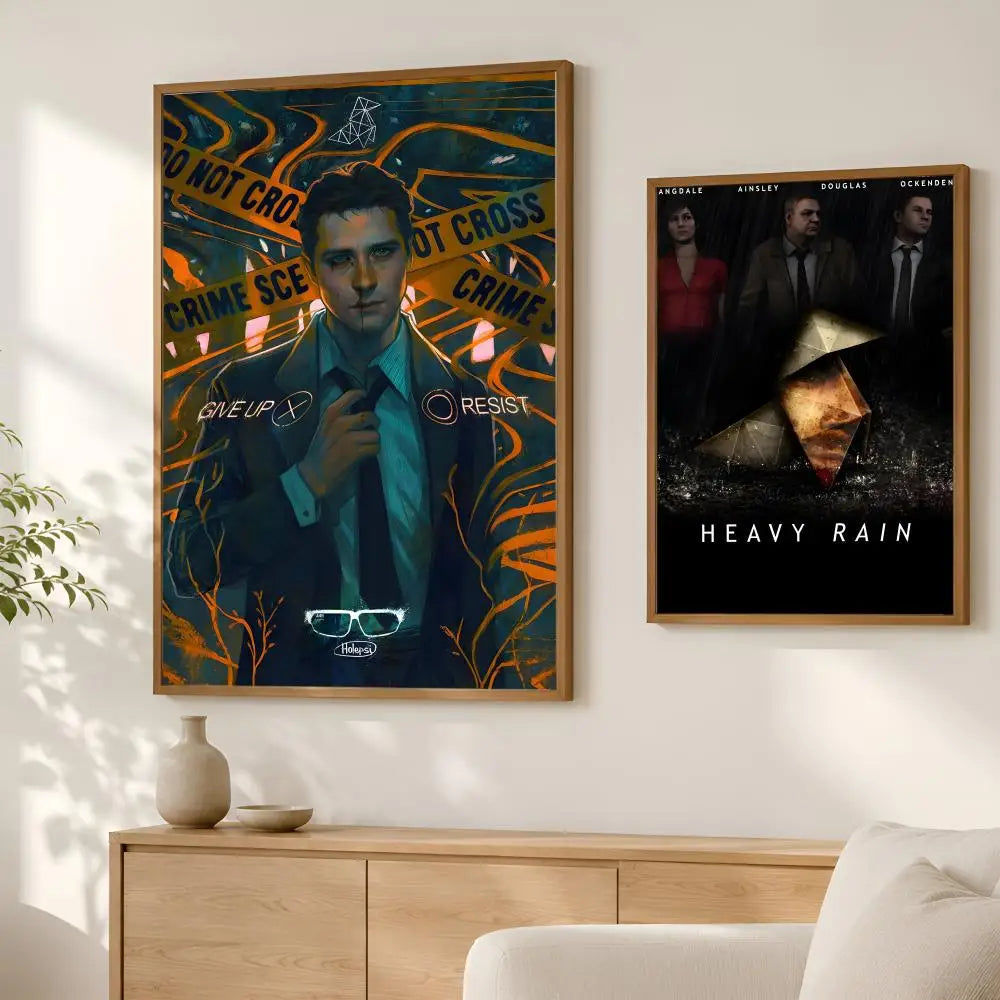 Heavy Rain Game Poster – Self-Stick HD Waterproof Wall Art Wall Art Poster Axl