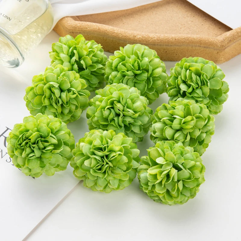 Silk Artificial Hydrangea Flower Heads – 10 or 100 Pcs DIY Decor Artificial Flower Heads Axl color 7 100pieces
