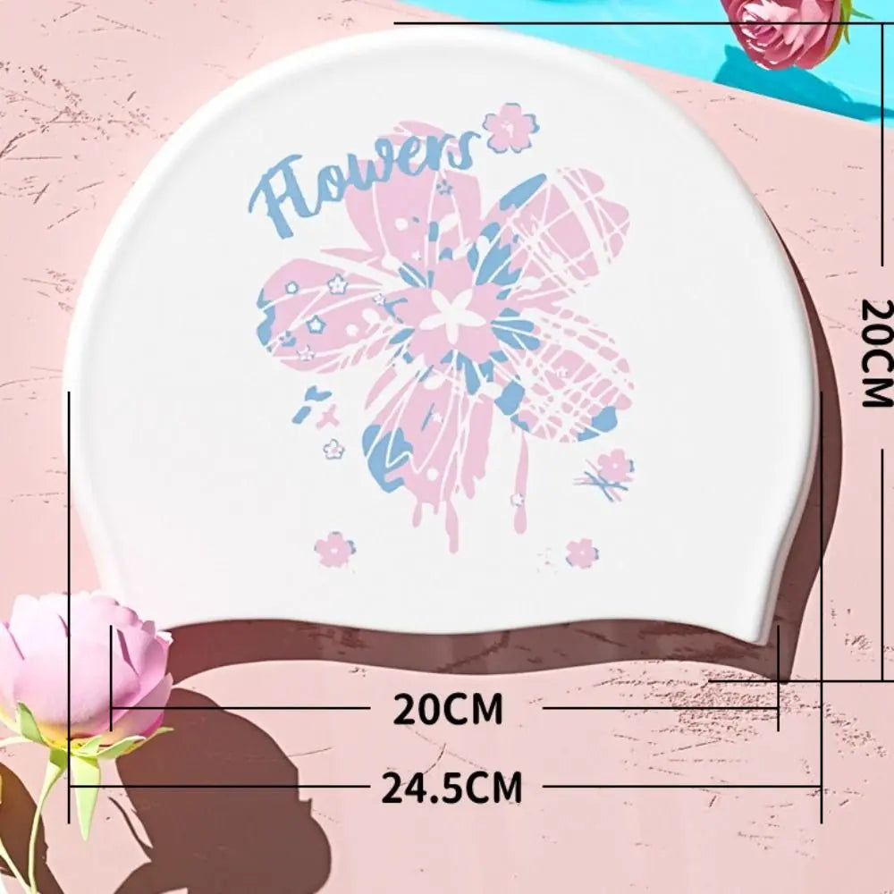 Extra Large Silicone Swim Cap – Waterproof Cartoon Cap for Women Silicone Swim Cap Axl