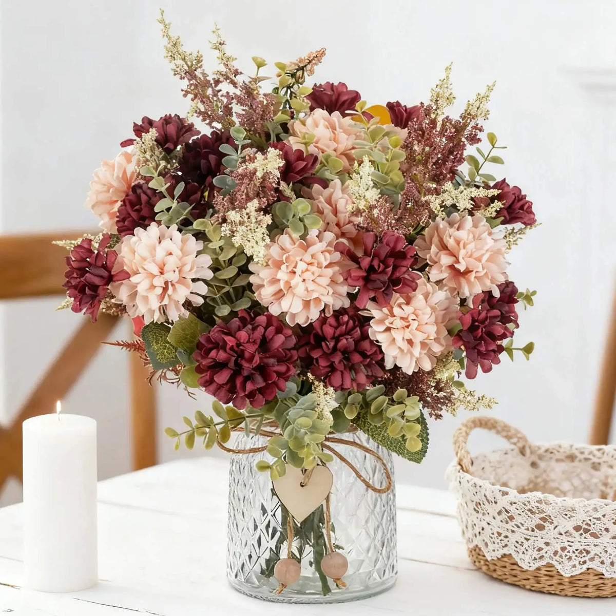 Silk Chrysanthemum Artificial Flower Bouquet – Wedding & Home Décor Artificial Flower Bouquet Axl