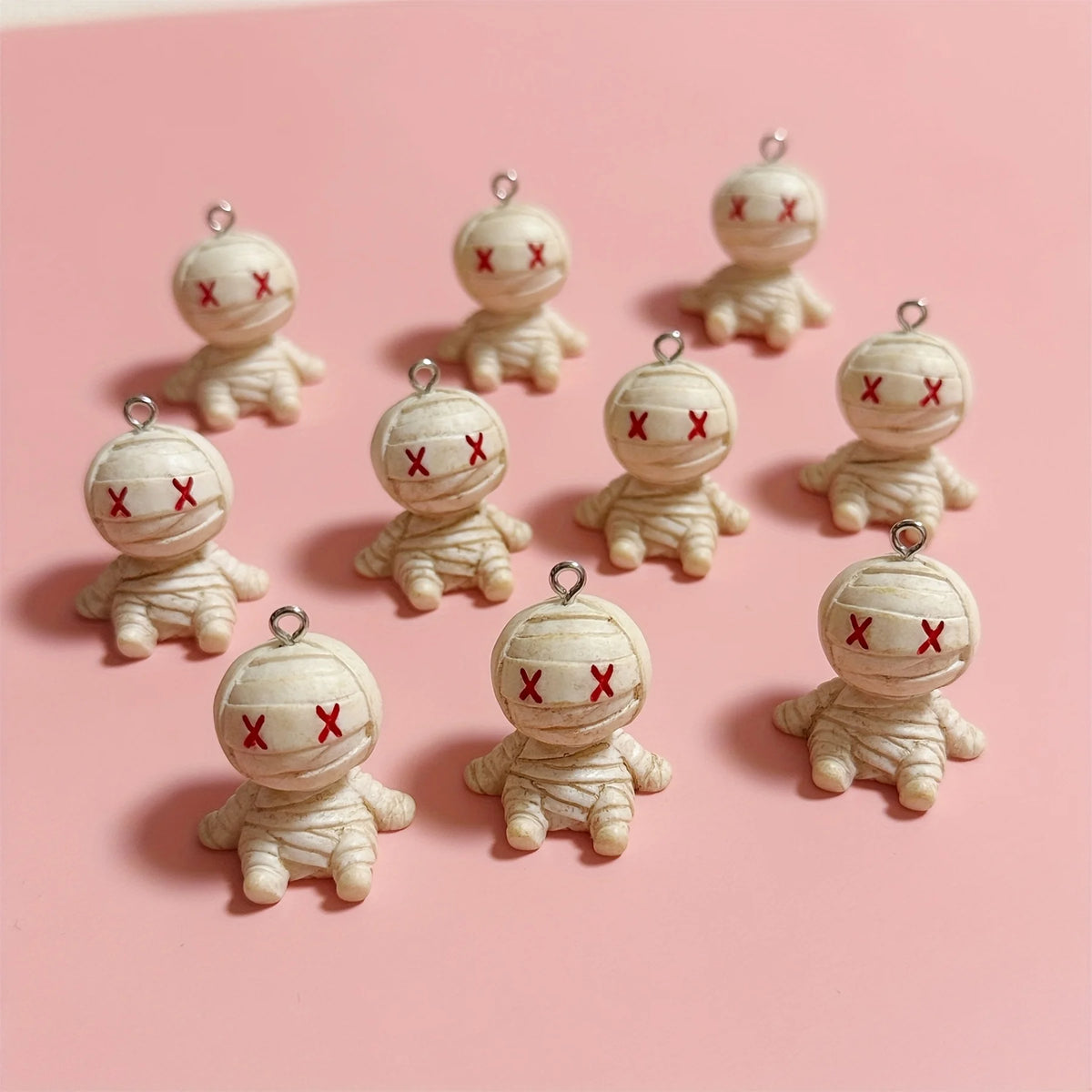 20 Halloween 3D Mummy Resin Charms – DIY Jewelry & Bag Pendants Resin Jewelry Charms Axl