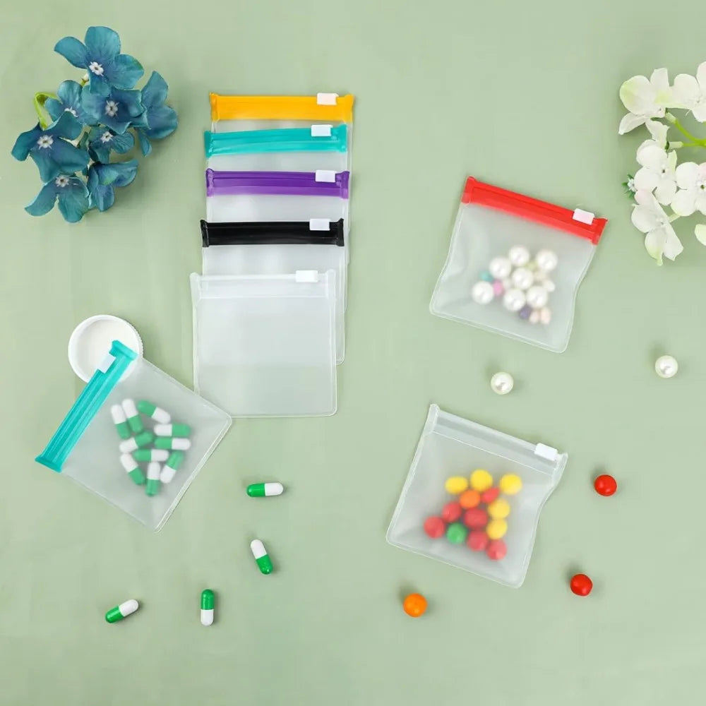 Reusable Zipper EVA Storage Pouches – Pill & Organizer Bags 28/7pc Zipper Storage Pouches Axl