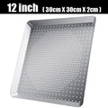 Nonstick Square Perforated Pizza Pan – 8/10/12 Inch Aluminum Pizza Baking Pan Axl 12inch