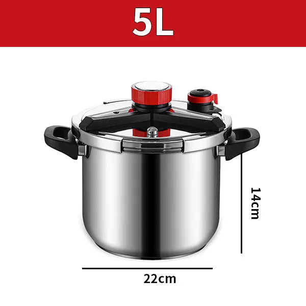 5/7L Stainless Steel Pressure Cooker with Glass Lid | Gas & Induction Pressure Cooker Axl 5L