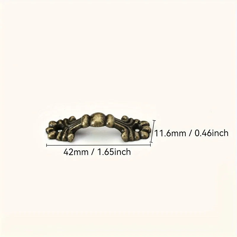 20 Pcs Antique Bronze Arch Handles – Mini Drawer & Box Hardware Cabinet Drawer Pulls Axl