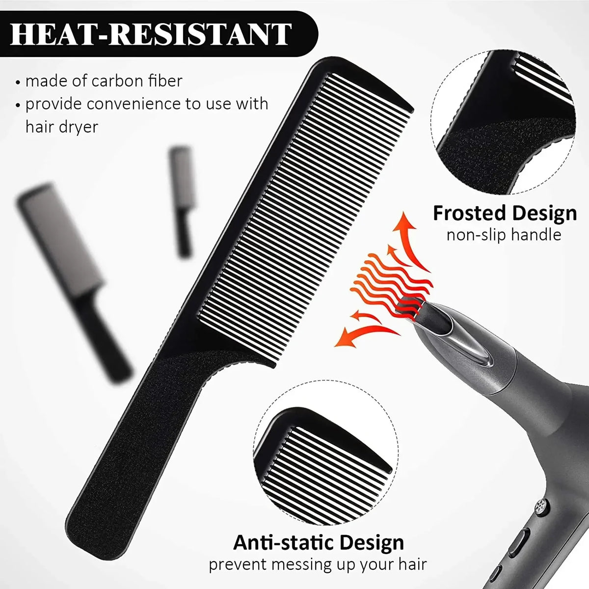 5-Piece Anti-Static Heat-Resistant Hair Comb Set for Men & Women Hair Comb Set Axl