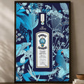 Bombay Sapphire Gin Wall Art Poster – Self-Stick HD Decor Wall Art Poster Axl White02 15X20cmNoframe