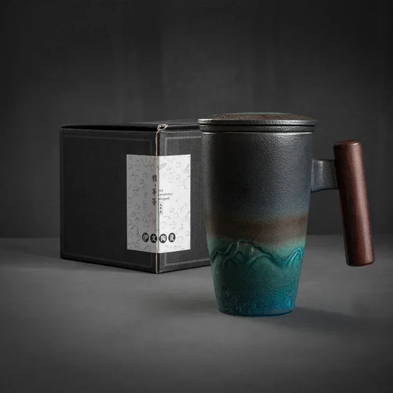 Handmade Ceramic Tea & Coffee Mug – Chinese Pottery Style Ceramic Tea Mug Axl 301-400ml 13