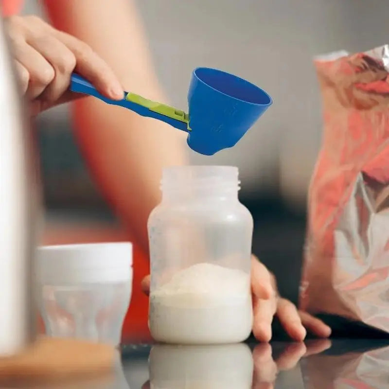 Leak-Proof Protein Powder Scoop – Sliding Funnel Measuring Spoon Measuring Spoon Axl