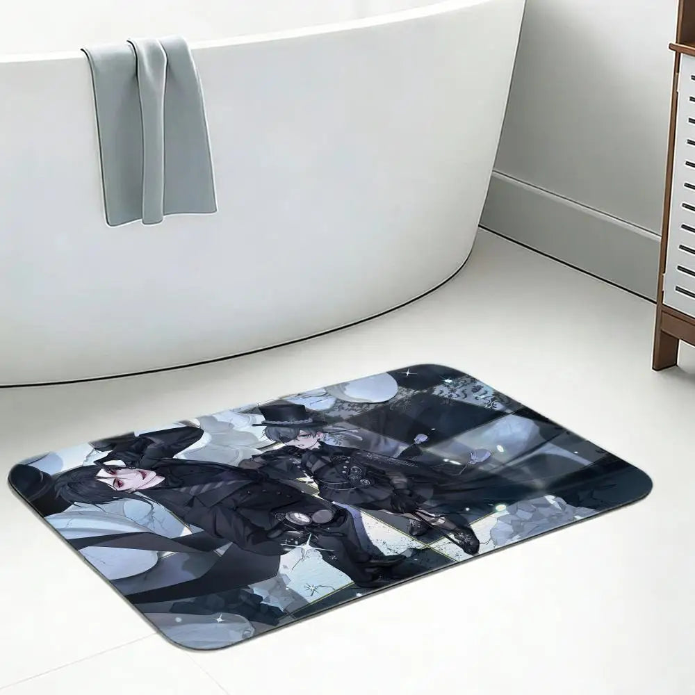 Diatomite Bath Mat – Quick Dry Anti-Slip Anime Black Butler Diatomite Bath Mat Axl