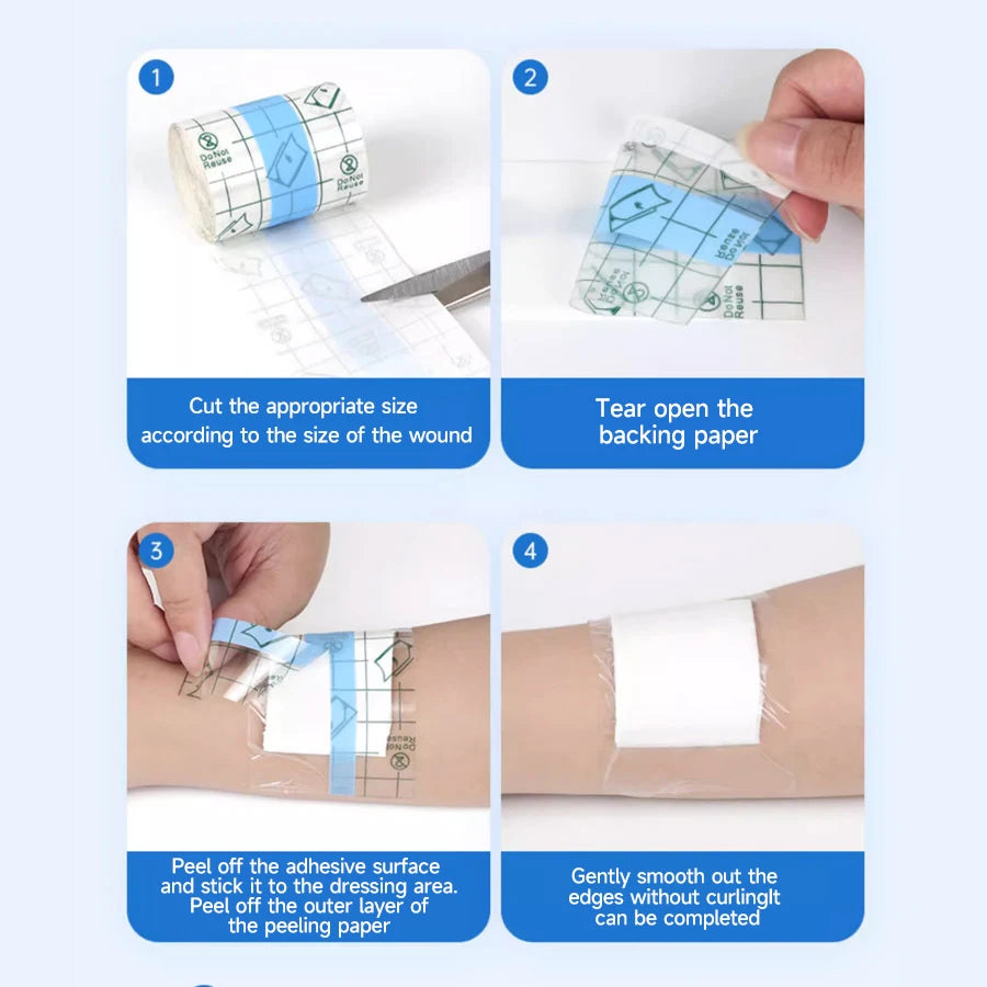 Waterproof Clear Adhesive Film Bandage for Tattoo & Shower Adhesive Dressing Film Axl