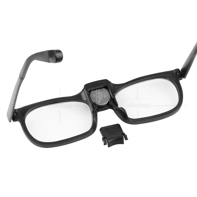 LED Lighted Magnifying Glasses – Hands-Free Magnifier Eyewear LED Magnifying Glasses Axl