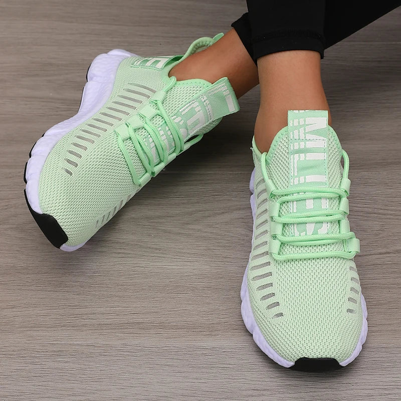 AZGB Women's Platform Sneakers – Breathable Mesh Walking Shoes Platform Sneakers Axl light green 39