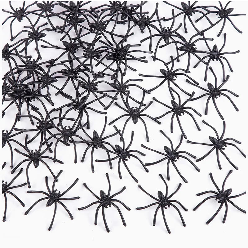 10 Pcs Glow-in-the-Dark Plastic Spider Figures | Halloween Prank Halloween Prank Toy Axl