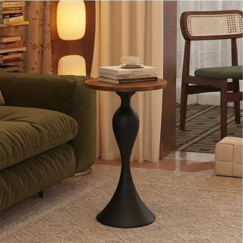 Round Modern Side Table – Minimalist Metal Coffee Table Round Side Table Axl
