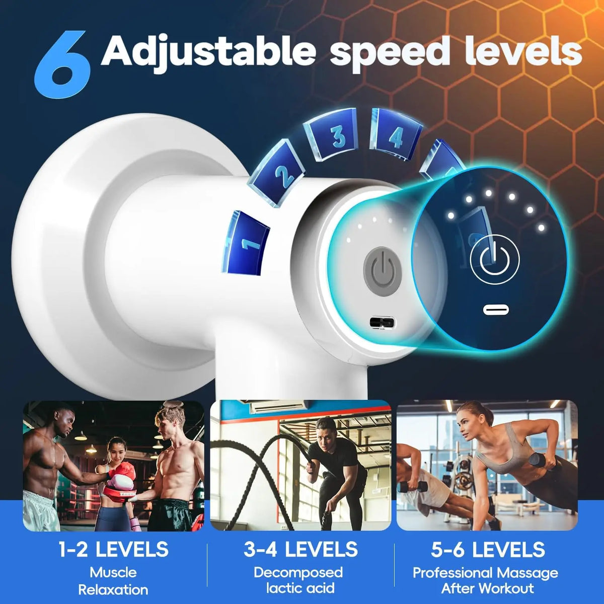 Handheld Body Sculpting Massager – Heat, 6 Levels & 5 Heads Body Sculpting Massager Axl