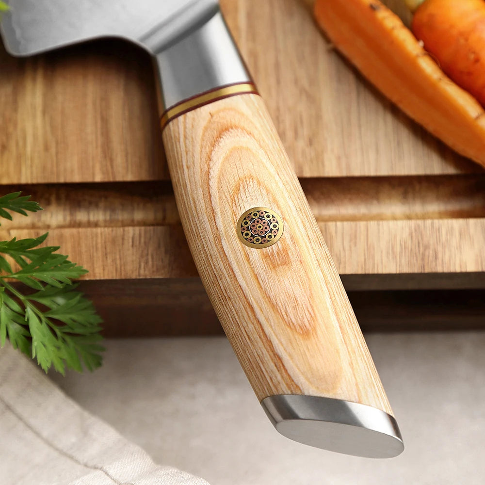 XINZUO 8.5" Japanese Chef Knife – 10Cr15CoMoV Steel Pakkawood Chef Knife Axl