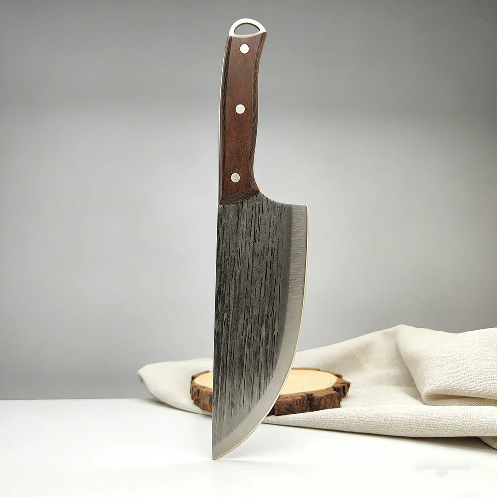 Forged Meat Cleaver Stainless Steel Chef Knife – Wood Handle Meat Cleaver Knife Axl