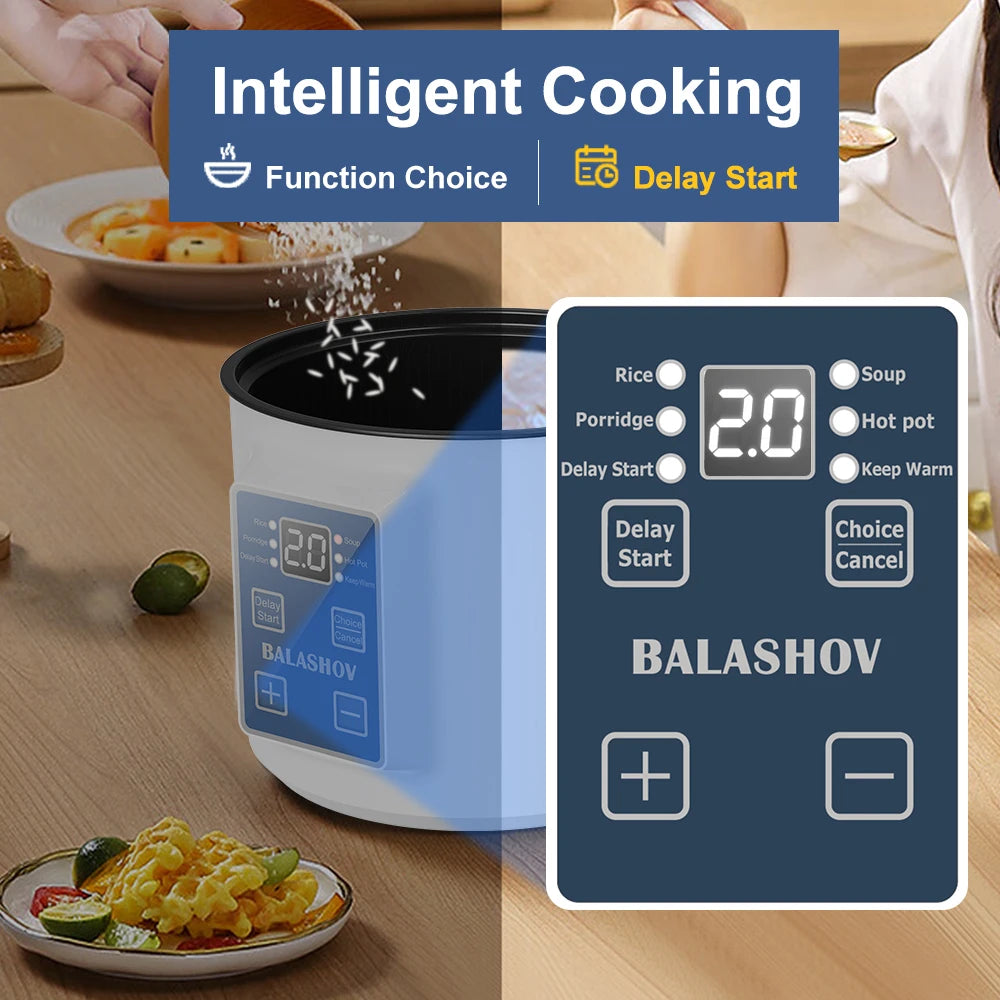 BALASHOV Mini Electric Rice Cooker – Multi-Function 220V EU Electric Rice Cooker Axl