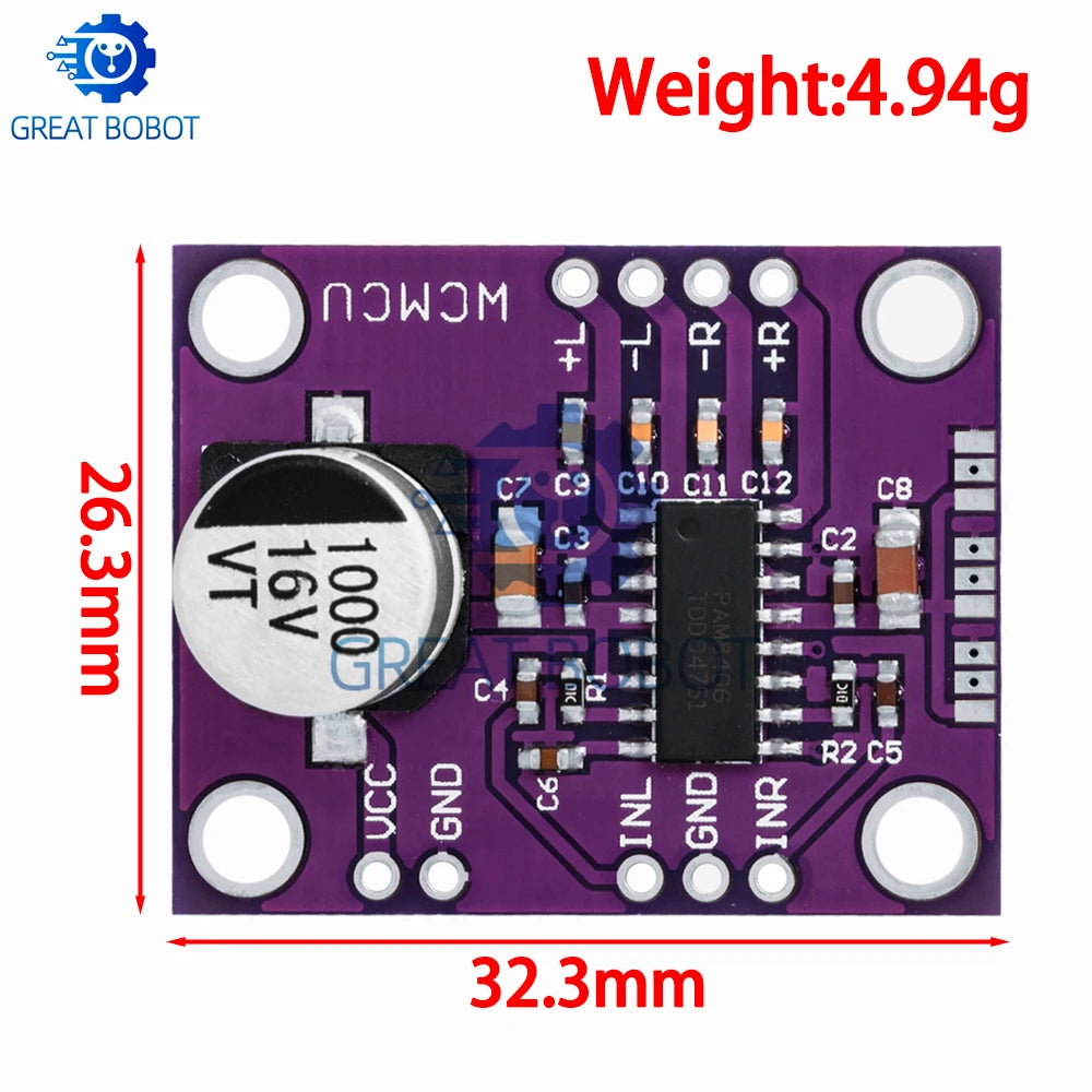 CJMCU-8406 PAM8406 Stereo Class D Audio Amplifier Module Audio Amplifier Module Axl