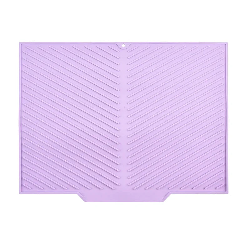 Silicone Draining Drying Mat – Non-Slip Kitchen Dish Pad Kitchen Drying Mat Axl VIOLET-1 50.5X42.5cm