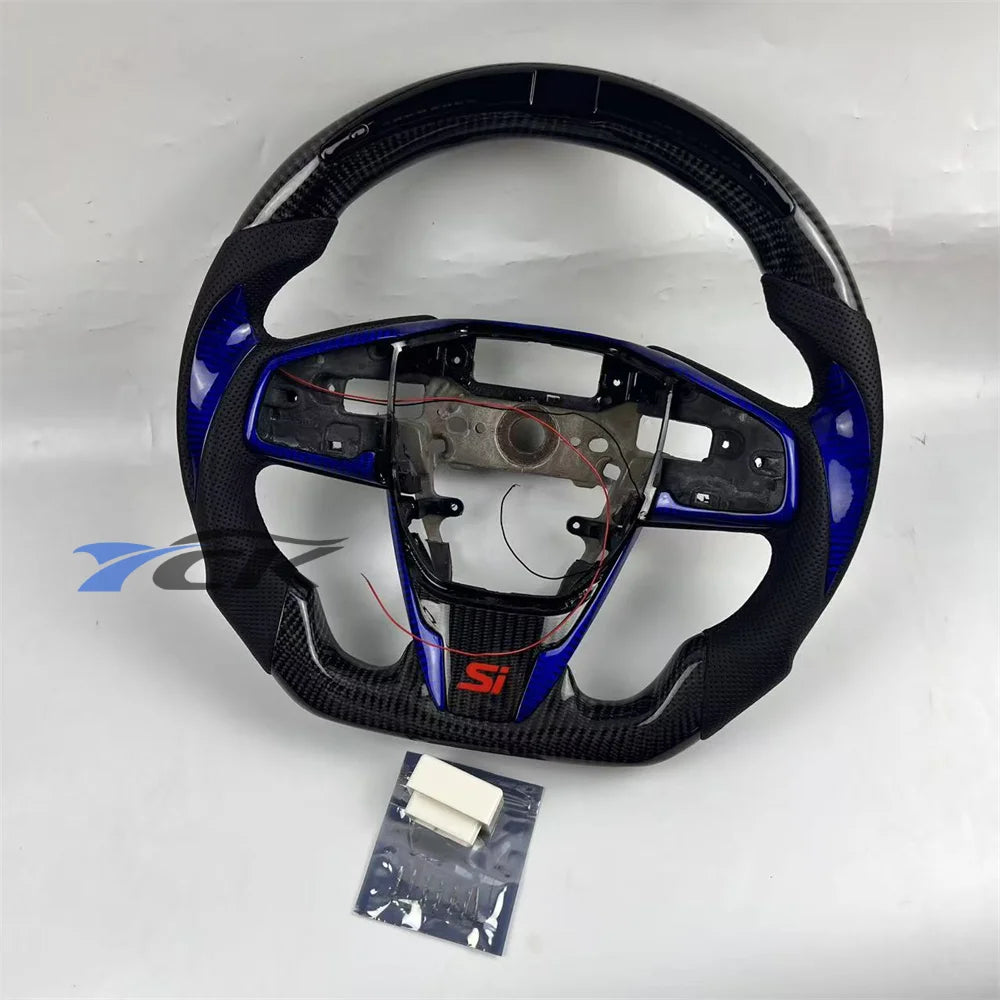 LED Carbon Fiber Steering Wheel – 2016–2021 Honda Civic Custom Steering Wheel Axl