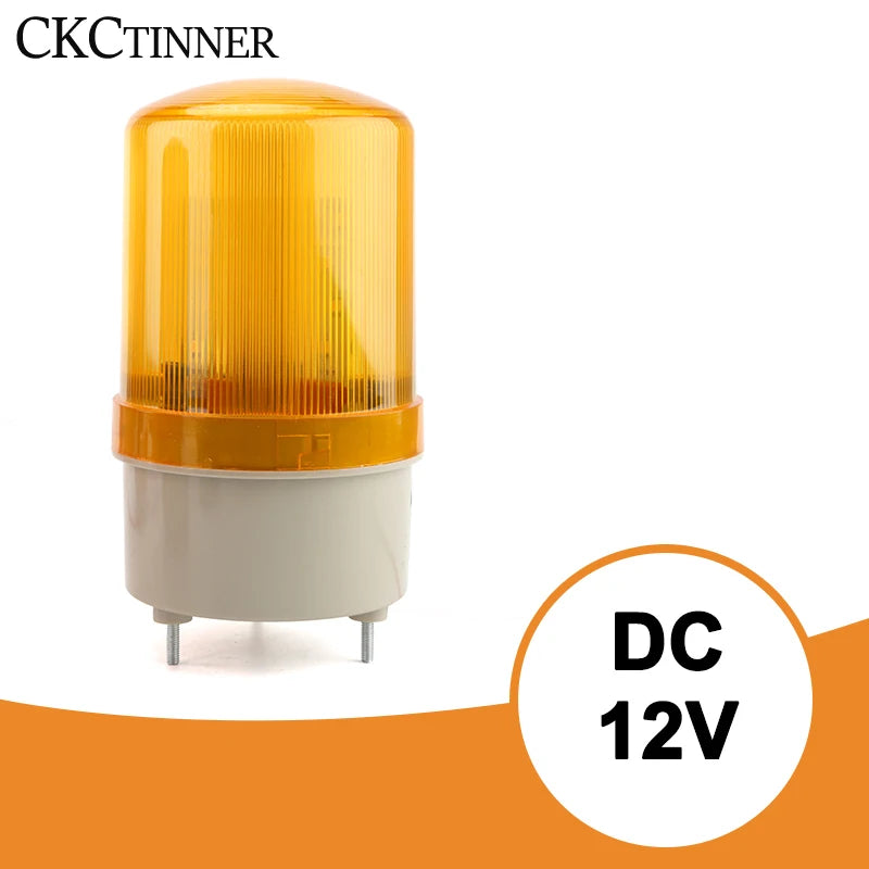 LED Strobe Warning Light & Buzzer 12V 24V 220V – LED-1101J Industrial Warning Light Axl DC 12V yellow