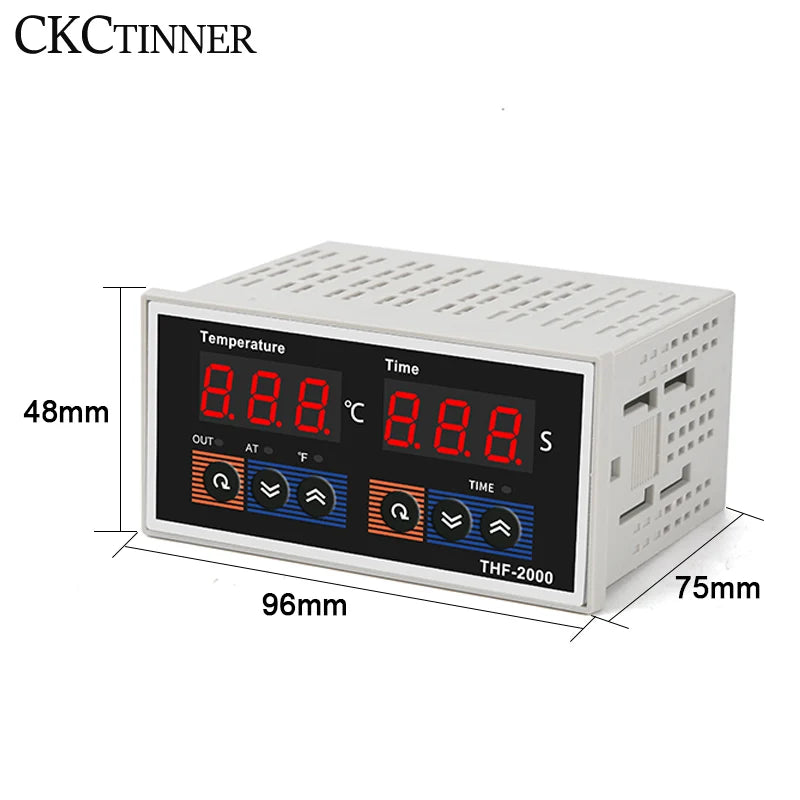 THF-2000 PID Temperature & Time Controller K-Type SSR Relay PID Temperature Controller Axl