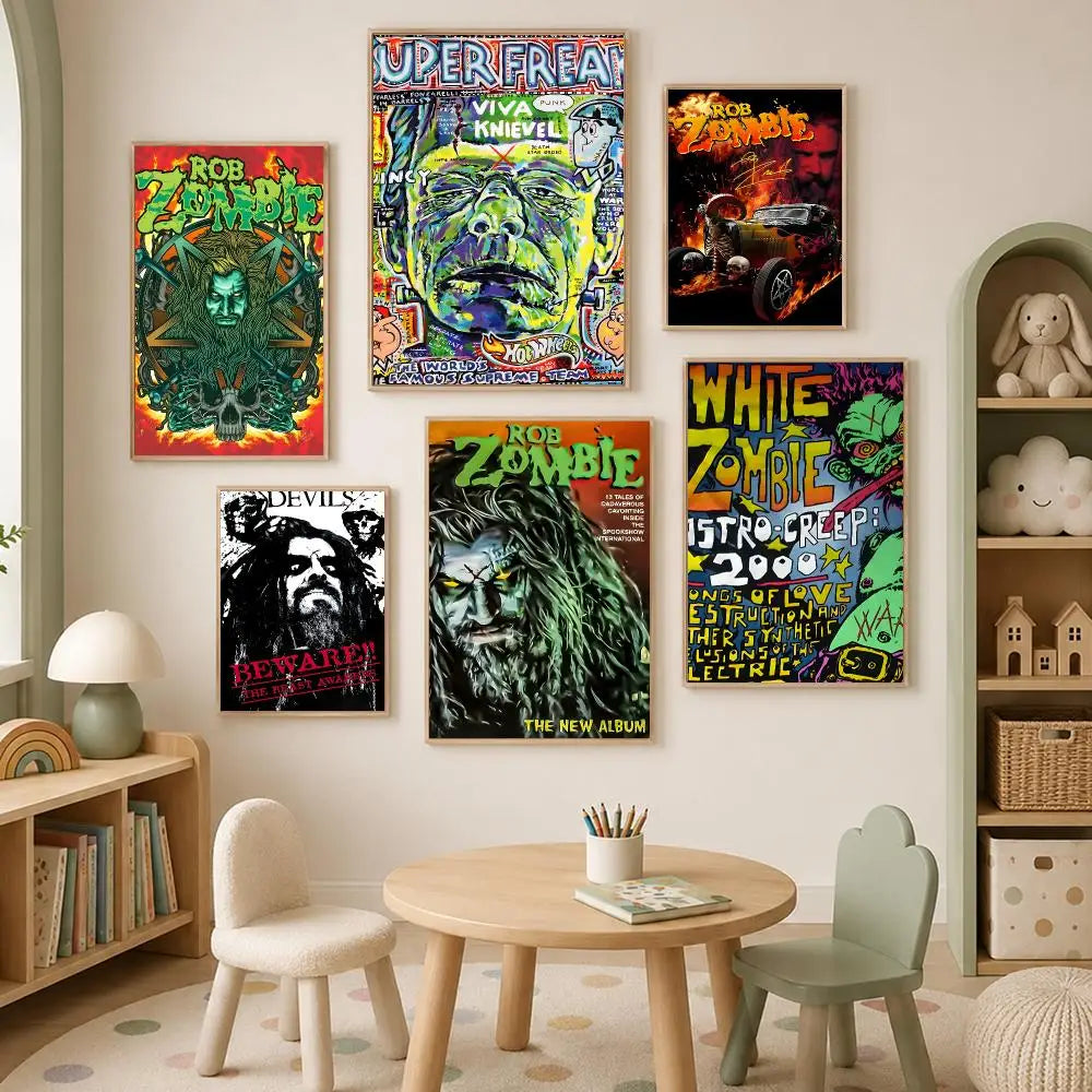 Rob Zombie Self-Stick HD Wall Art Poster – Waterproof Decor Wall Art Poster Axl