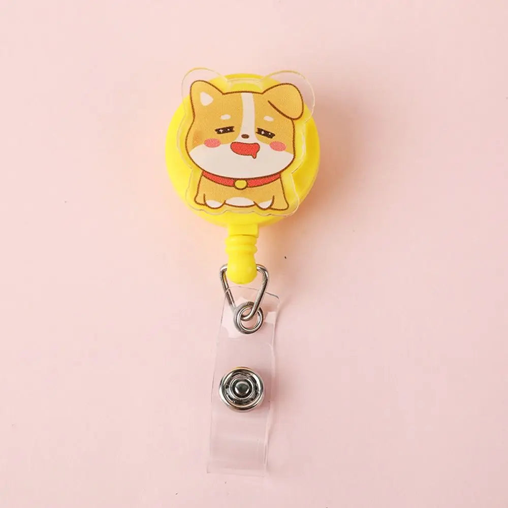 Retractable Badge Reel – Cartoon Acrylic ID Card Holder Clip Retractable Badge Reel Axl Style 12