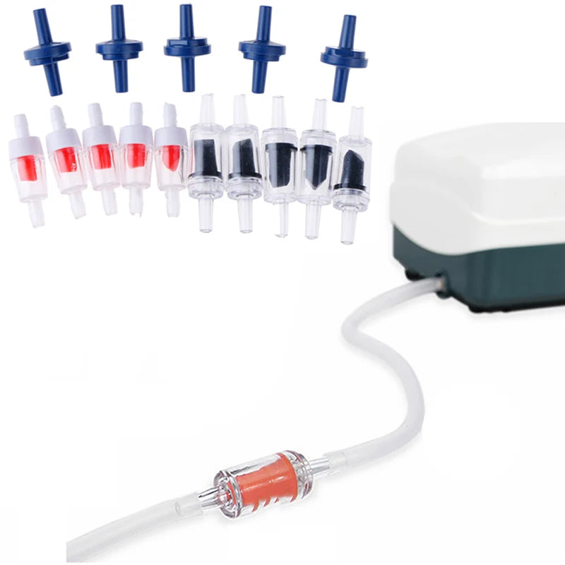 5-Pack Aquarium Air Pump Check Valve – One-Way Anti-Backflow Aquarium Check Valve Axl