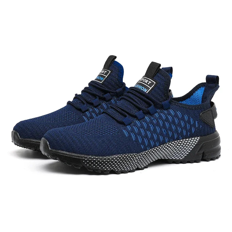 ZULIWAGN Women's Yellow Knit Sneakers – Breathable & Lightweight Women's Knit Sneakers Axl Navy Blue 36