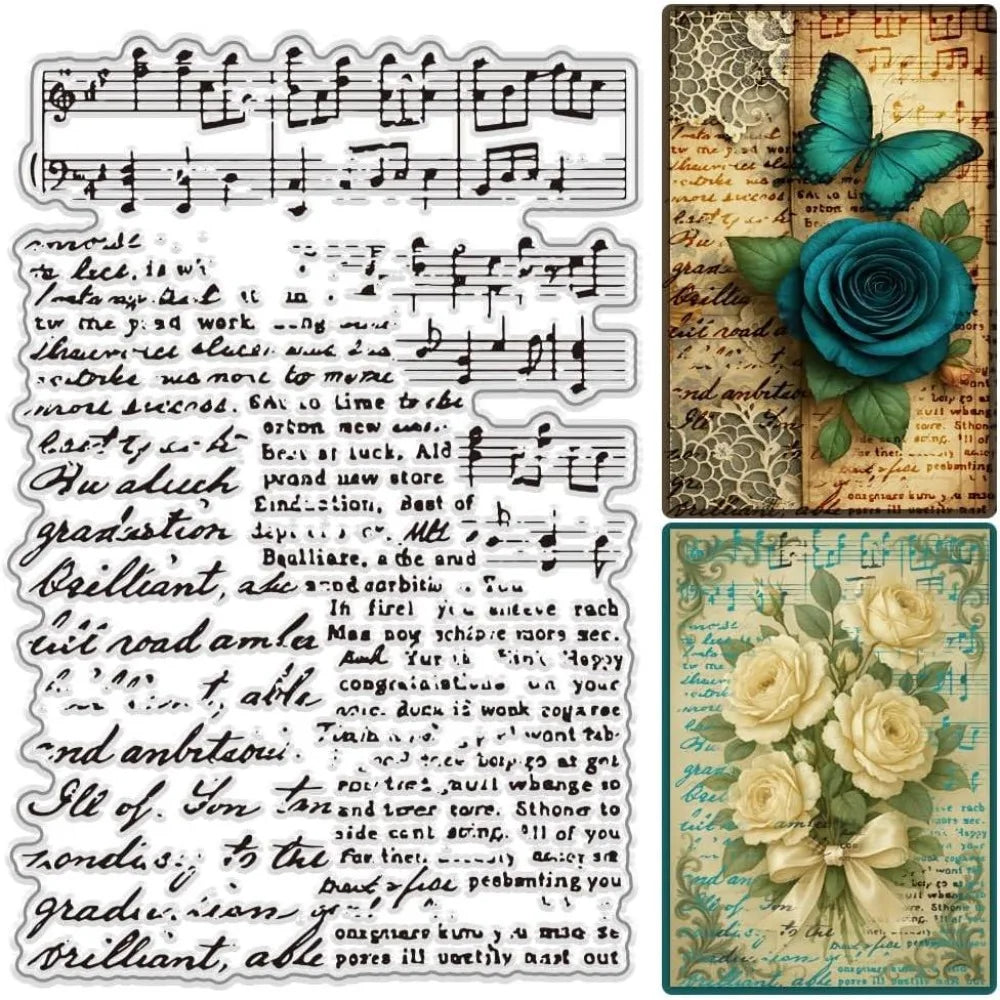 Music Note Clear Stamps for Card Making & Scrapbooking Clear Craft Stamps Axl AECH04-19447