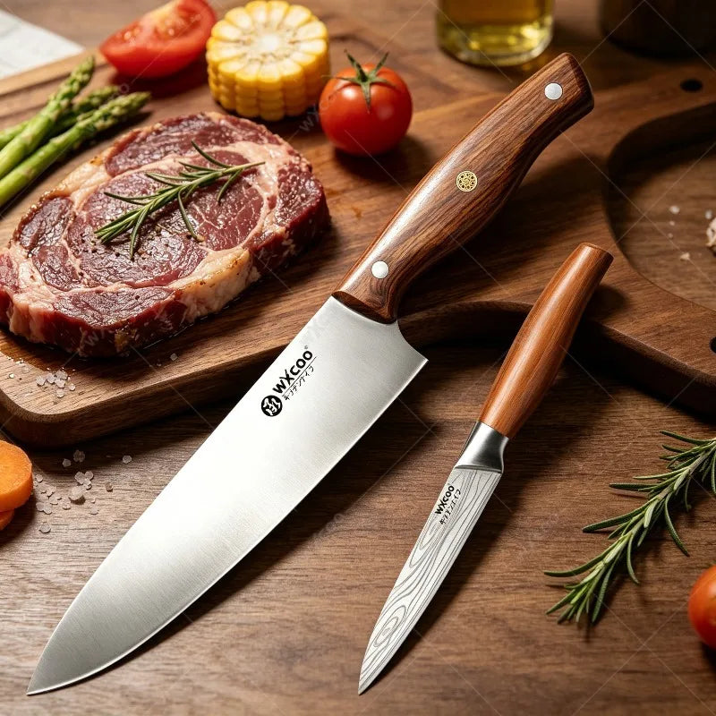 WXCOO Chef's Knife – 5Cr15Mov Stainless Steel Kitchen Knife Professional Chef's Knife Axl